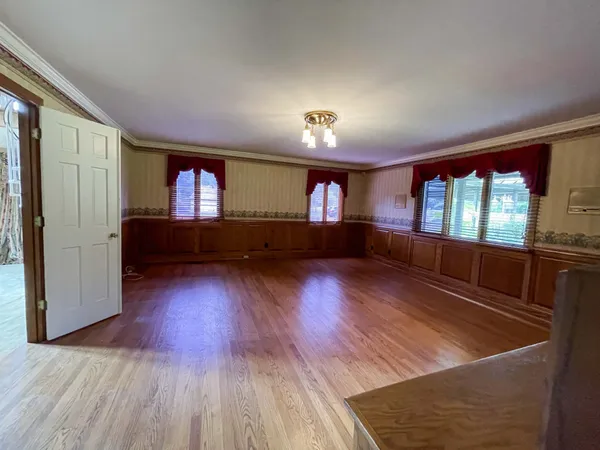 a room with furniture and a fireplace