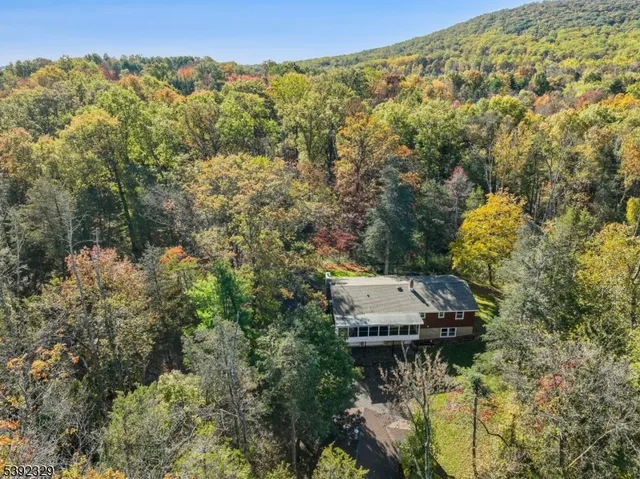 a view of a lake and mountain