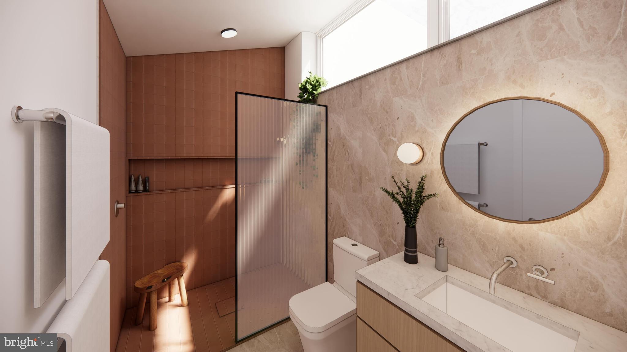 830 North 4th Street Philadelphia, PA 19123 - Photo 13 of 17 a bathroom with a sink a toilet and a mirror