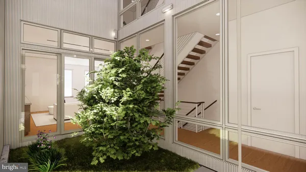 a view of an entryway with an outdoor space