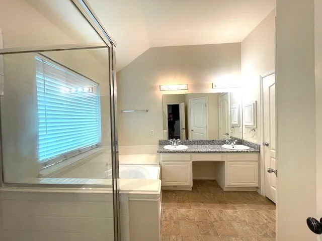 a view of a kitchen from the window