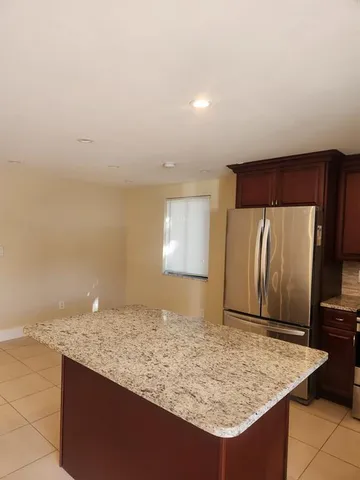 a view of kitchen island