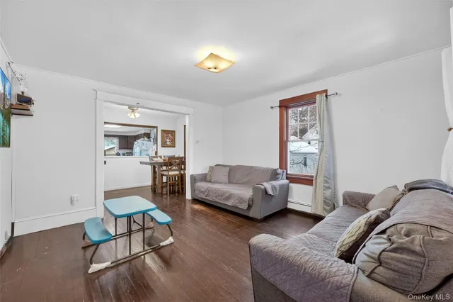 a living room with furniture and a couch
