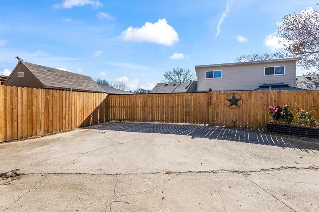 a view of wooden fence