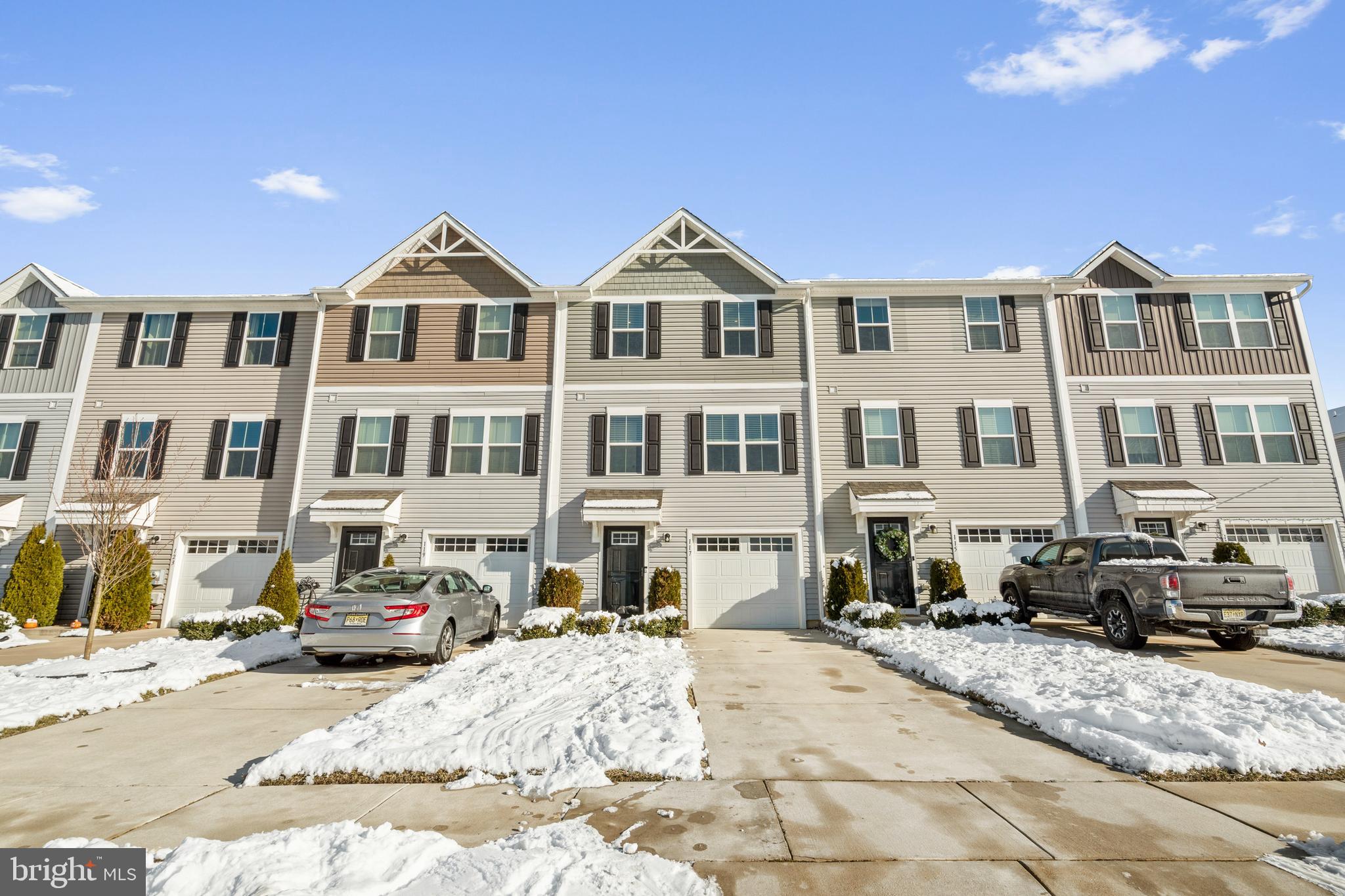 a view of a large white building