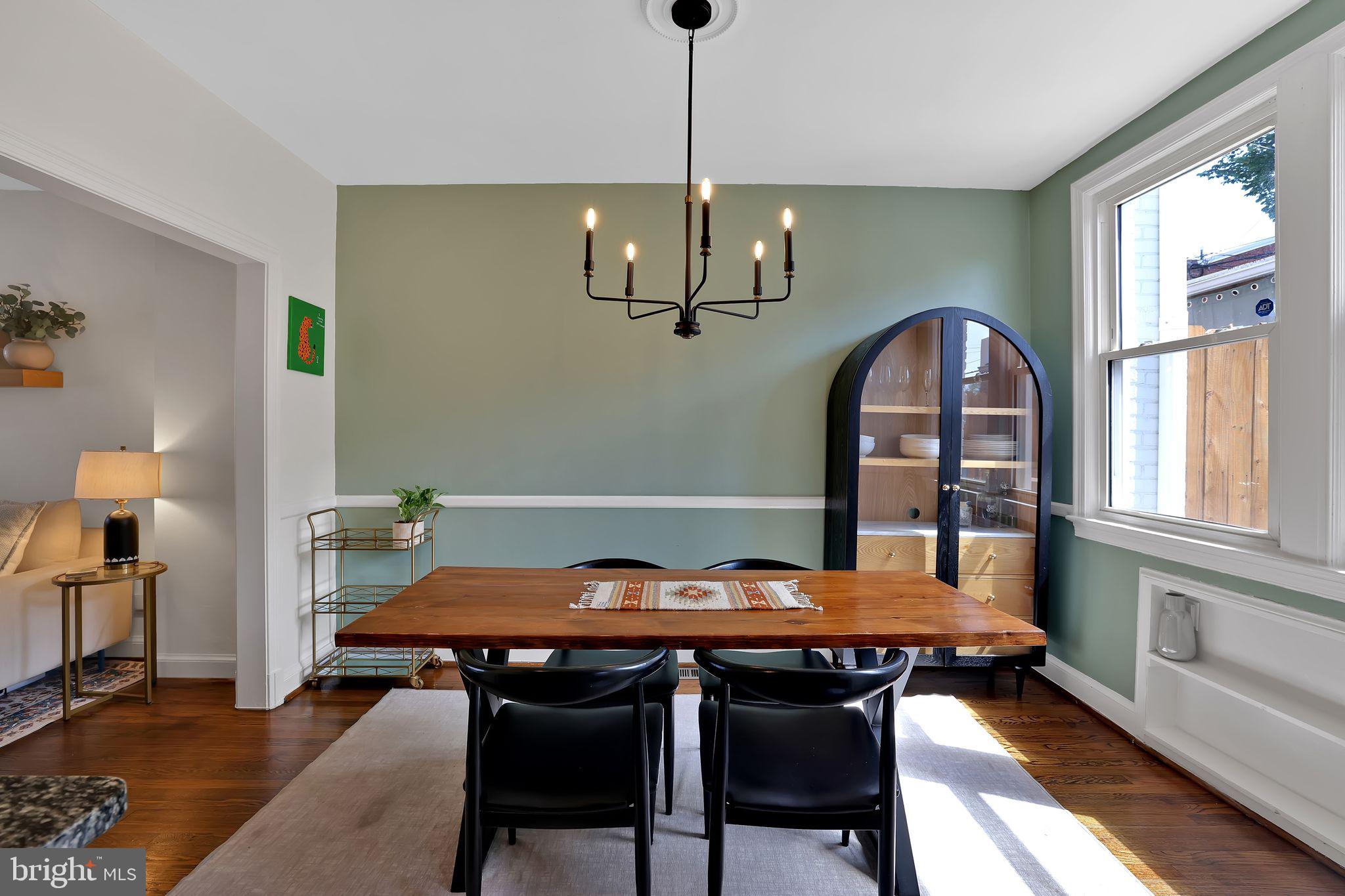 1719 Lyman Place Northeast Washington, DC 20002 - Photo 11 of 32 a view of a dining room with furniture window and wooden floor