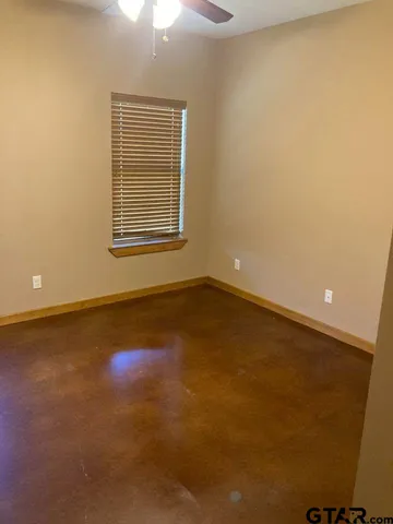 an empty room with a window