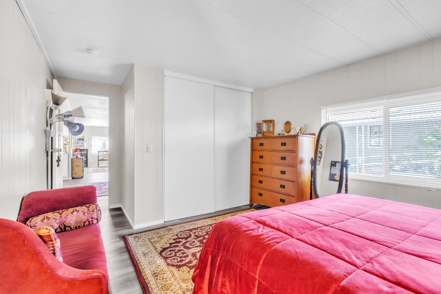 3901 Lake Road, Unit 76 West Sacramento, CA 95691 - Photo 20 of 29 a bedroom with a large bed and a large window