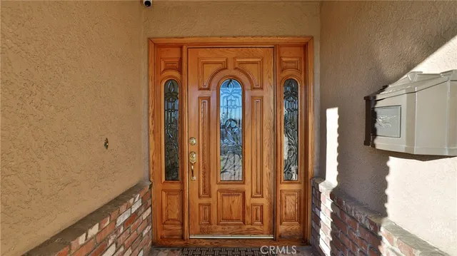 a view of front door door of a house