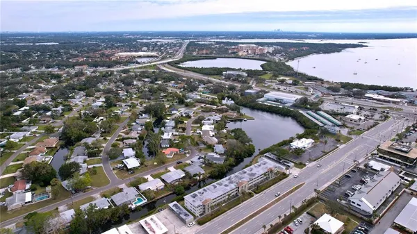 an aerial view of a city with lots of residential buildings