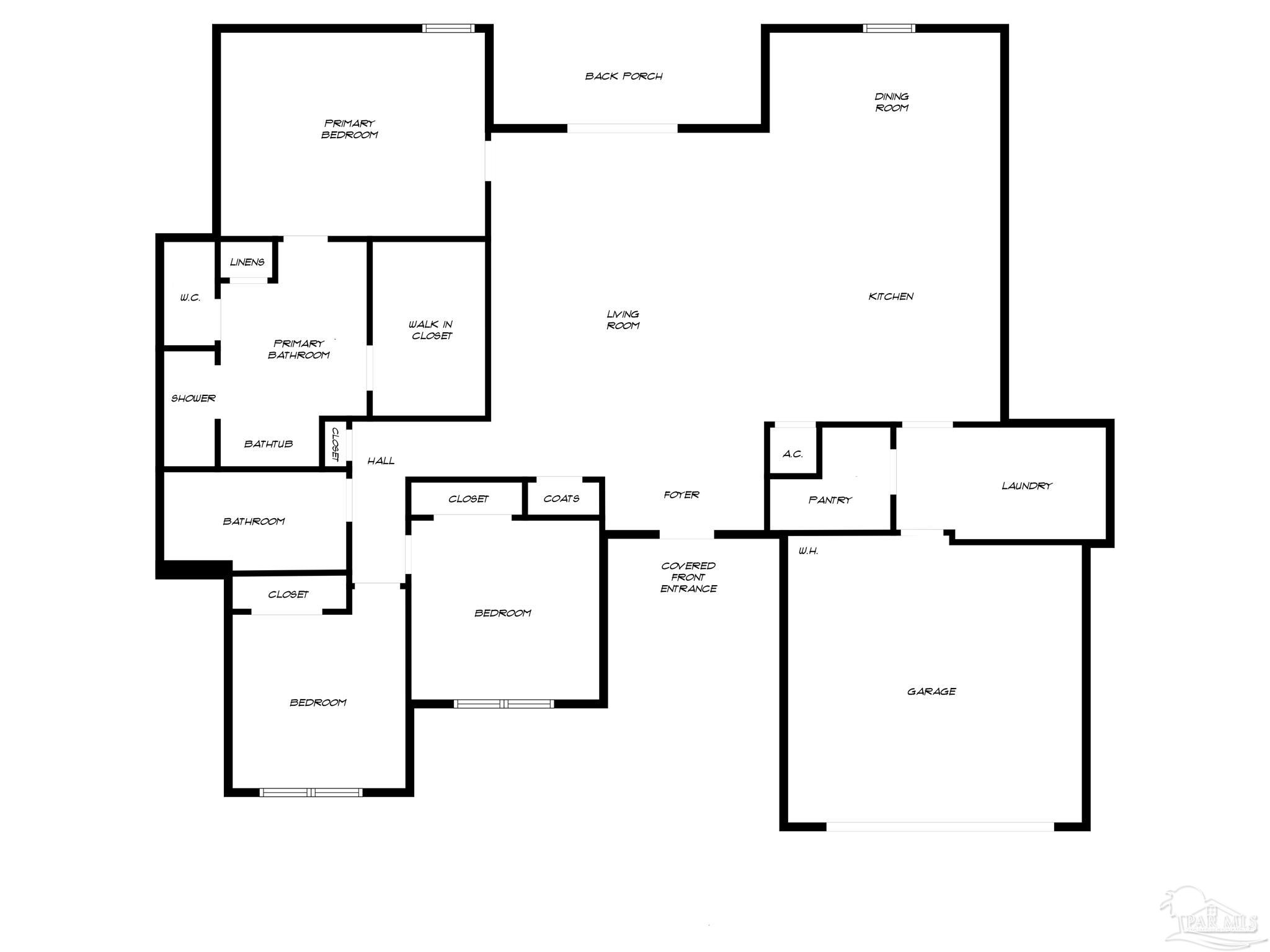 8261 Larson Lane Milton, FL 32583 - Photo 47 of 47 a picture of floor plan