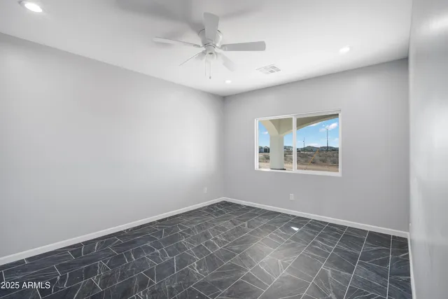 an empty room with a window