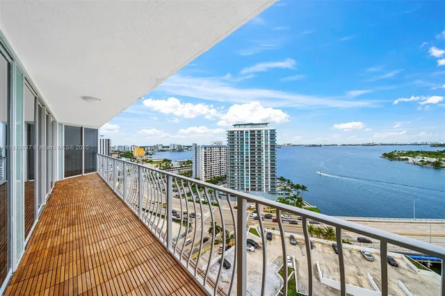 a view of balcony with city view