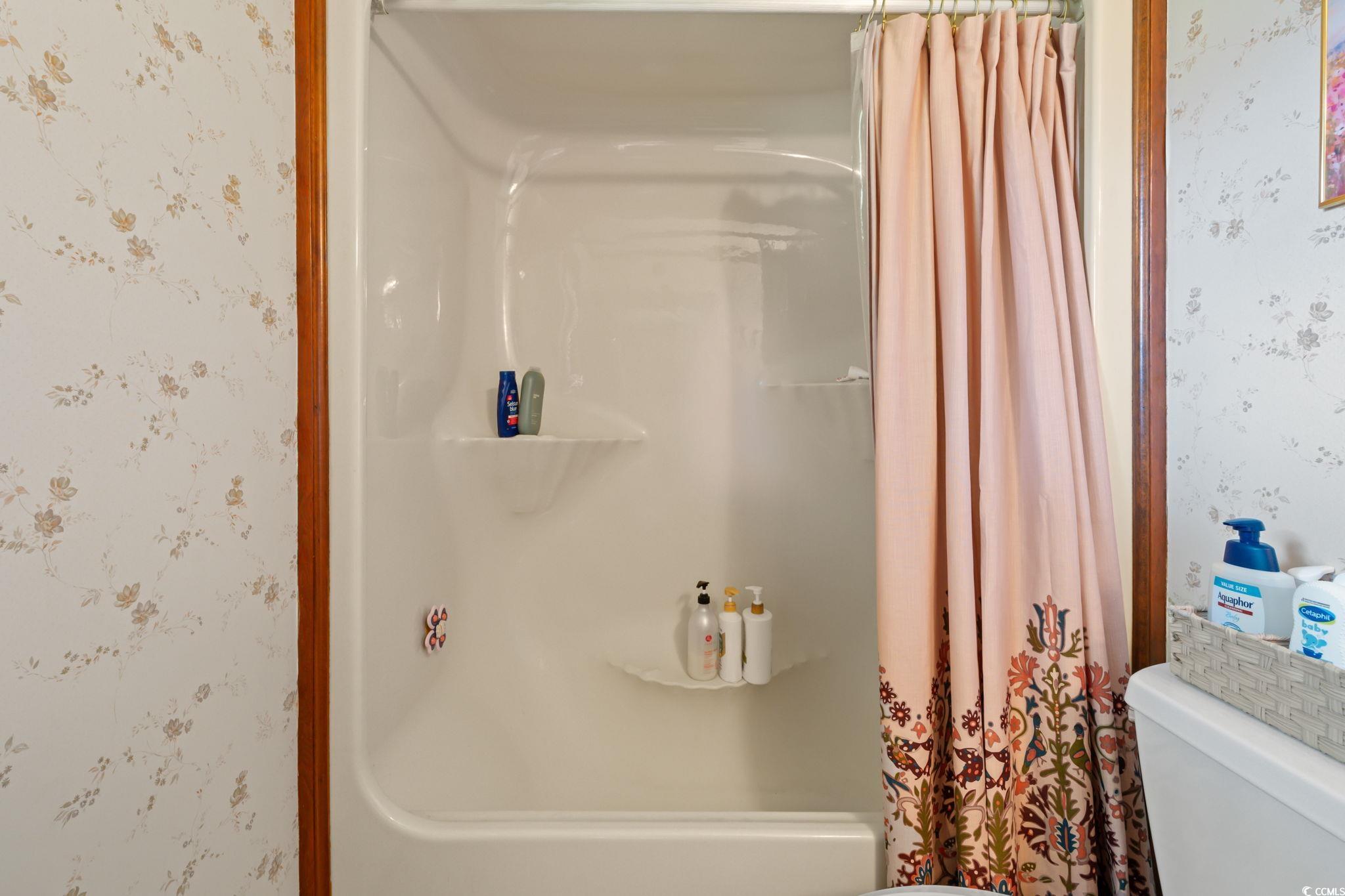 3533 Lighthouse Way Myrtle Beach, SC 29577 - Photo 28 of 40 Bathroom with toilet and wallpapered walls