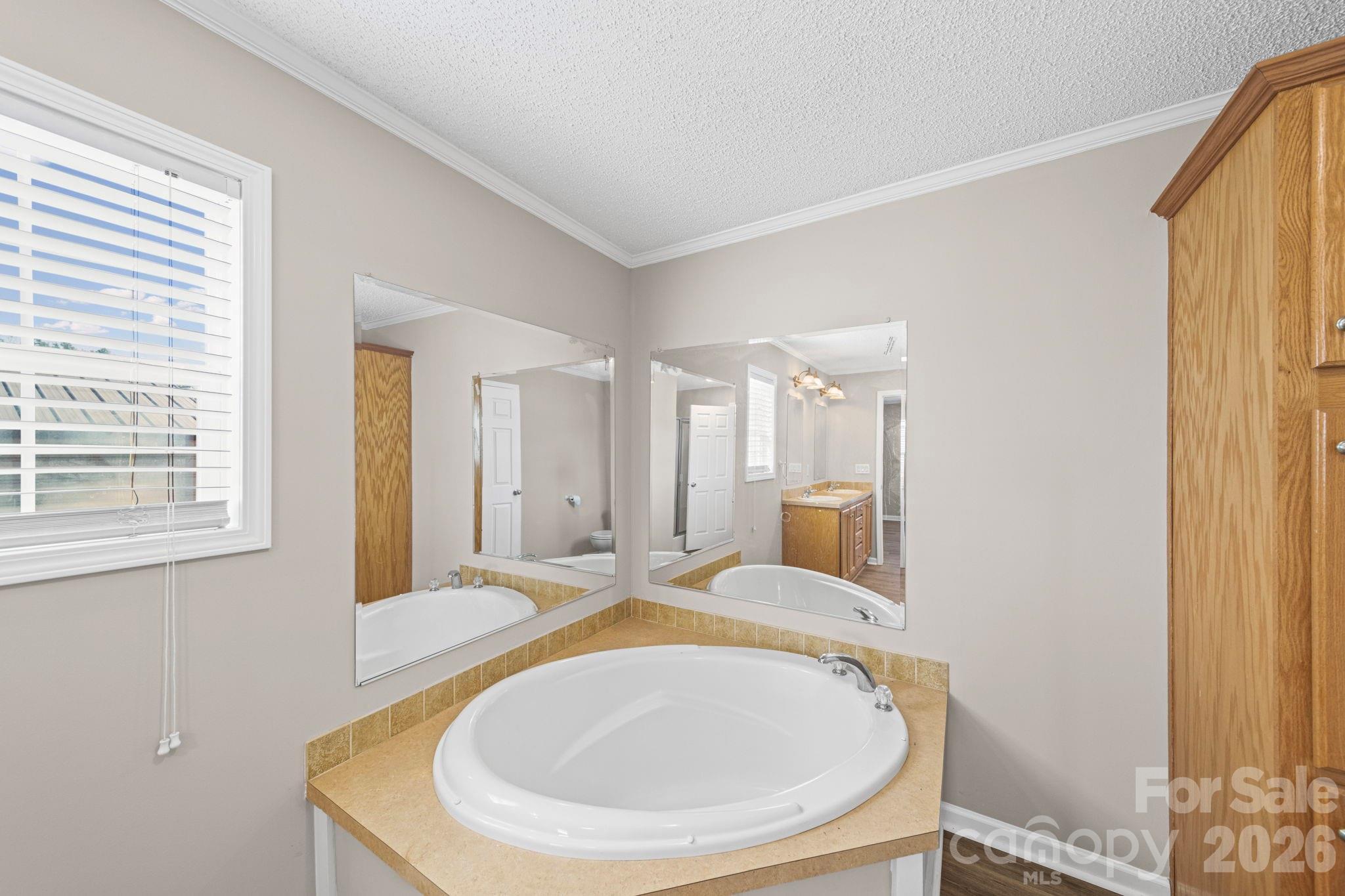 3010 Old Monroe Marshville Road Wingate, NC 28174 - Photo 31 of 44 a en suite bathroom with a sink a bathtub and a window