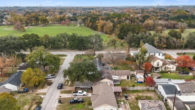 an aerial view of multiple house