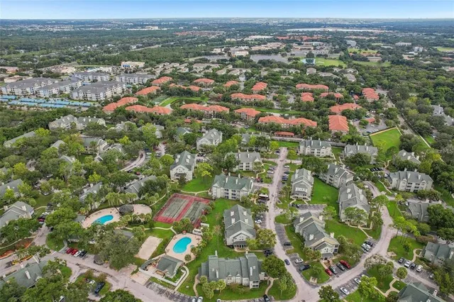 an aerial view of multiple house