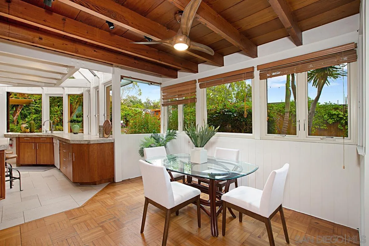 6243 Dowling Drive La Jolla, CA 92037 - Photo 8 of 28 a outdoor dining space with furniture and garden view