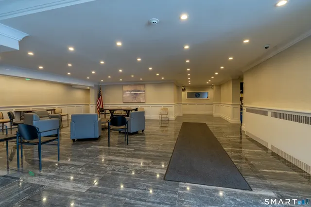 a view of a living room and a kitchen