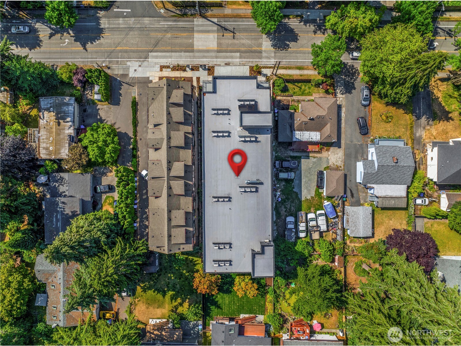 2152 North 185th Street Shoreline, WA 98133 - Photo 27 of 40 a aerial view of multi story residential apartment building