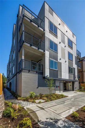 a front view of a building