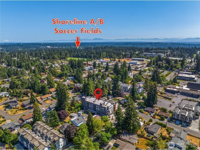 an aerial view of a city