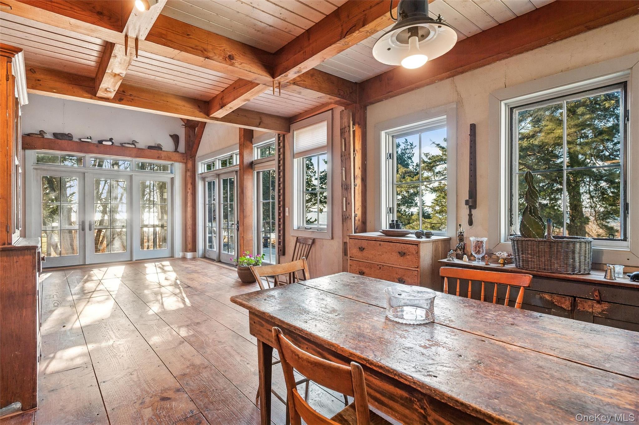 7 Jagger Lane Westhampton, NY 11977 - Photo 5 of 22 Sunroom / solarium with beamed ceiling and french doors