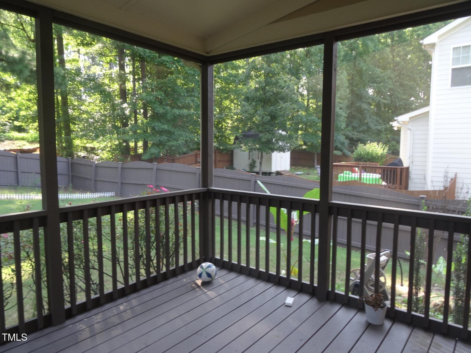 2107 Toad Hollow Trail Apex, NC 27502 - Photo 23 of 28 a view of balcony with wooden floor