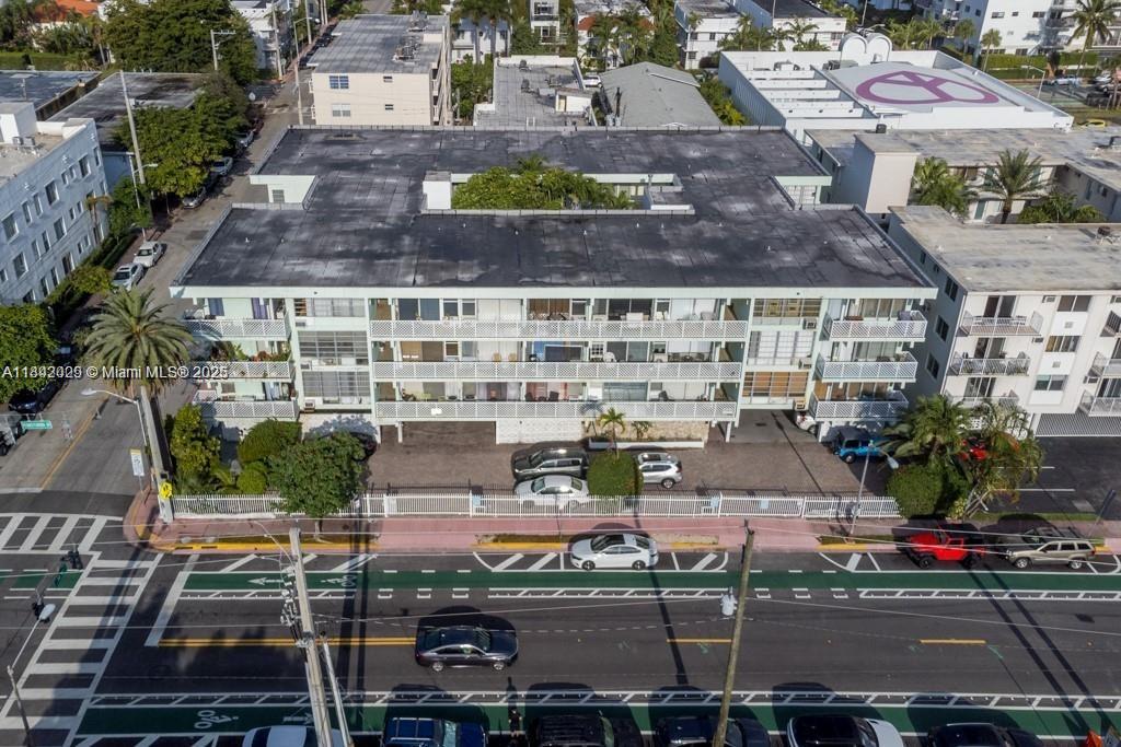 an aerial view of multiple houses