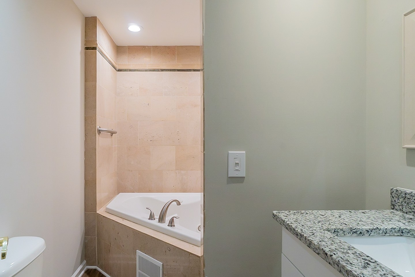 4839 Kinneys School Road Springfield, TN 37172 - Photo 23 of 35 a bathroom with a granite countertop sink and a mirror
