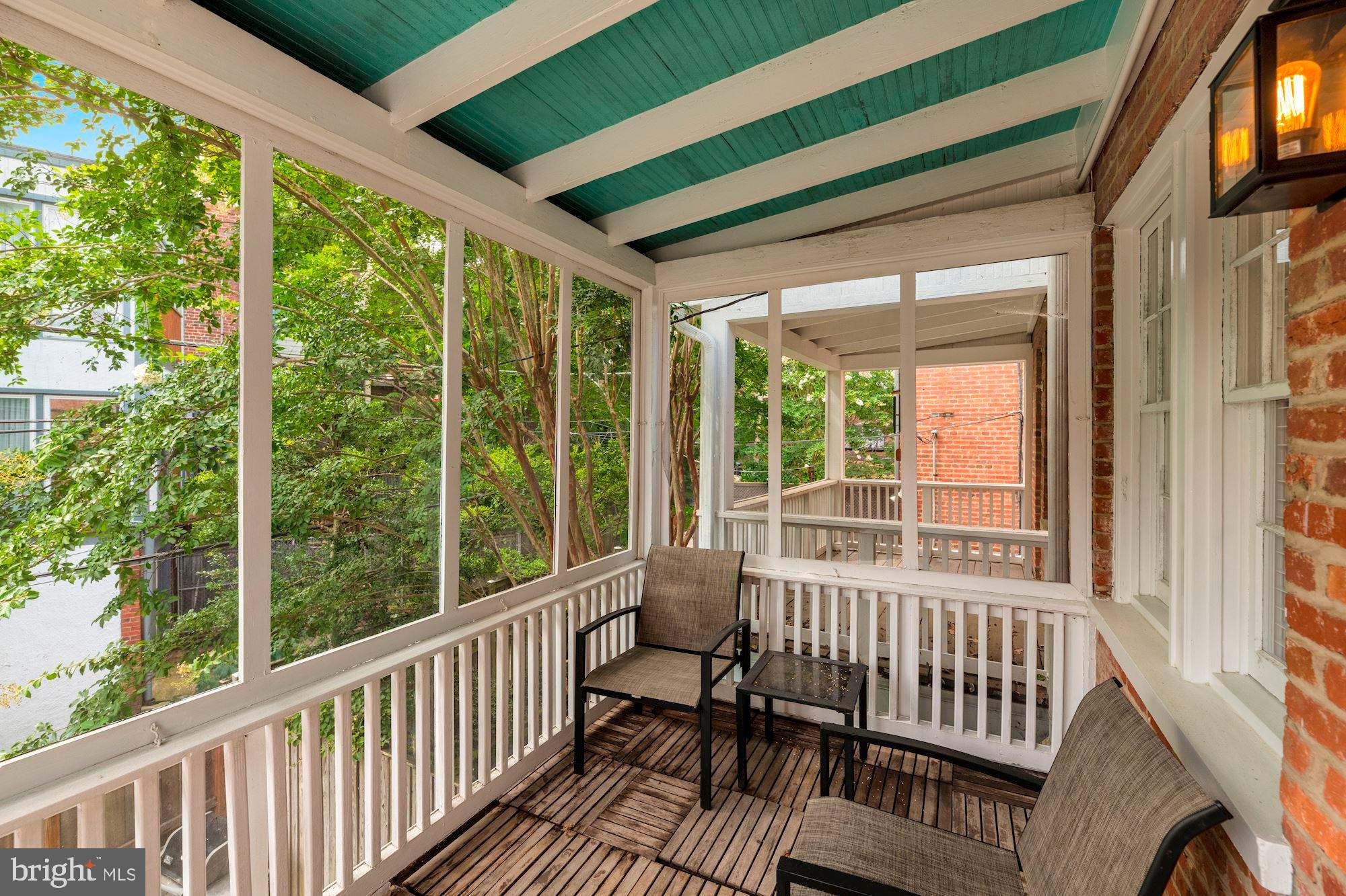 1540 44th Street Northwest Washington, DC 20007 - Photo 24 of 39 Screened balcony off second bedroom.