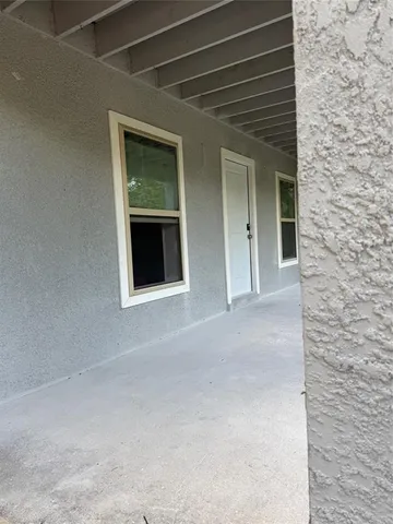 a view of front door of house