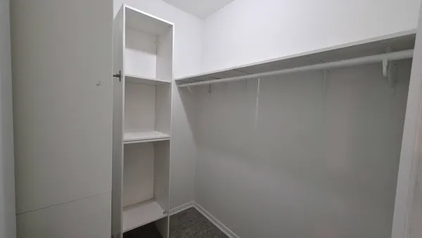 a close view of closet