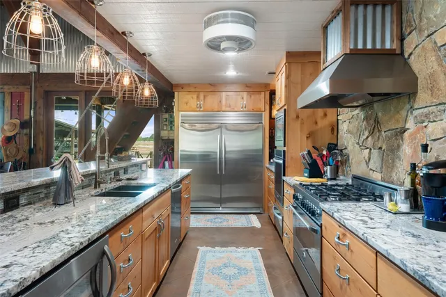 a view of a lake with a city