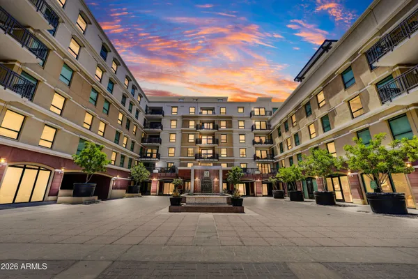 a view of building with a street