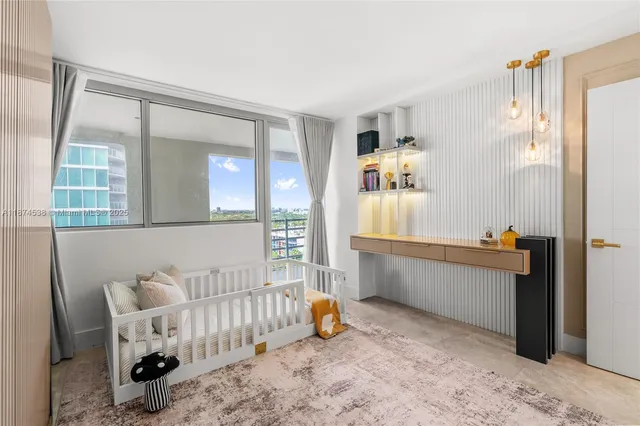 a room with furniture and rug