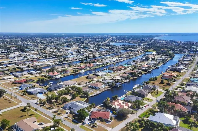 an aerial view of a city