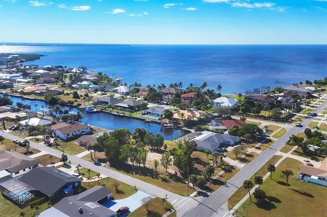 an aerial view of multiple house