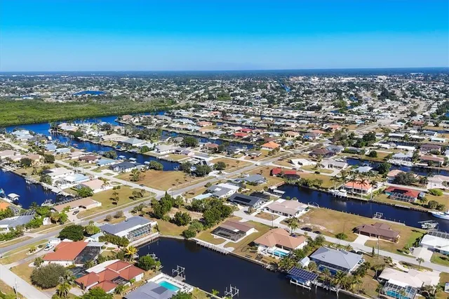 an aerial view of a city