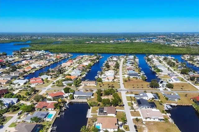an aerial view of a city