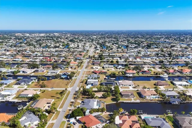 an aerial view of a city