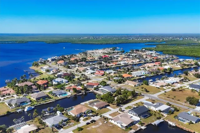 a view of a city with an ocean