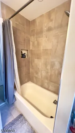 a bathroom with a tub
