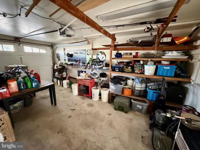 a view of a room with racks