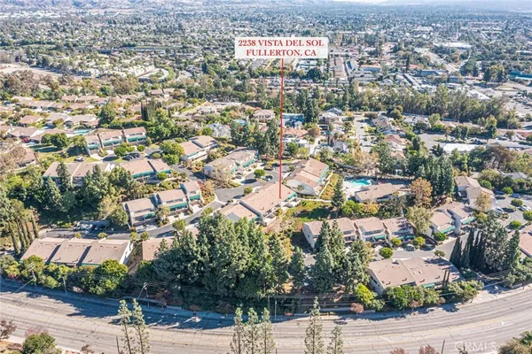 an aerial view of a city