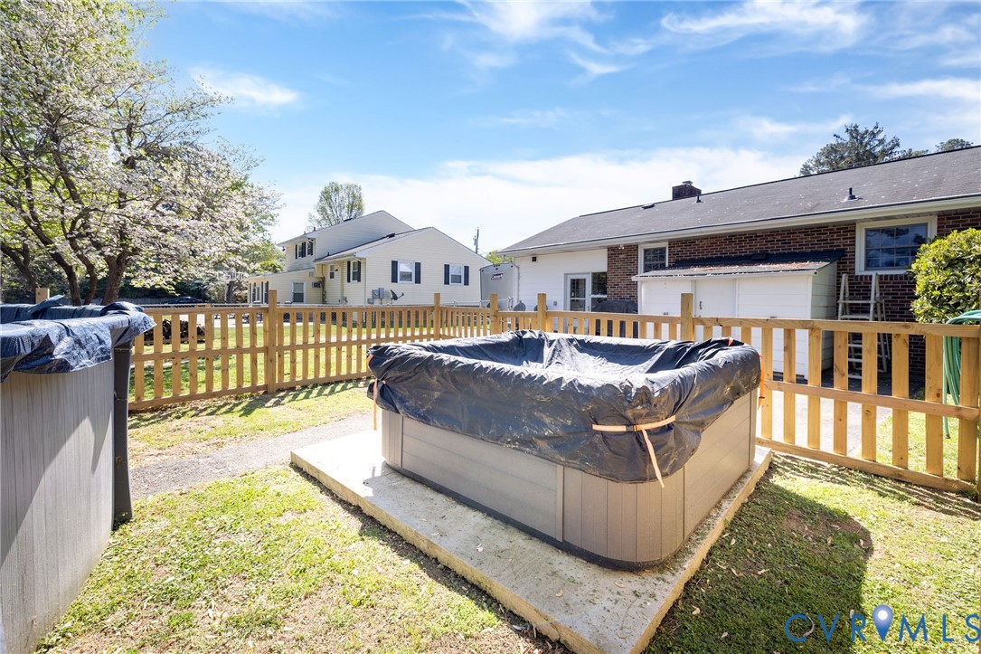 1210 Wellington Road Colonial Heights, VA 23834 - Photo 39 of 46 a roof deck with table and chairs and wooden fence