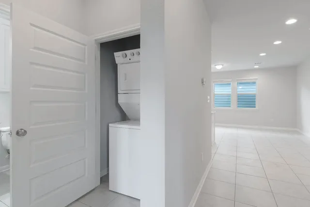 a view of hallway with stairs