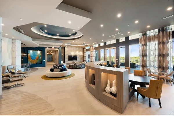 a view of roof with balcony