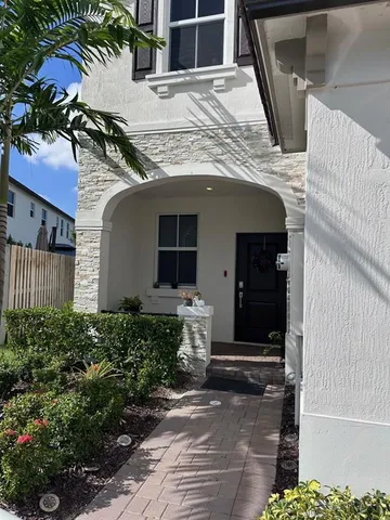a front view of a house with entryway