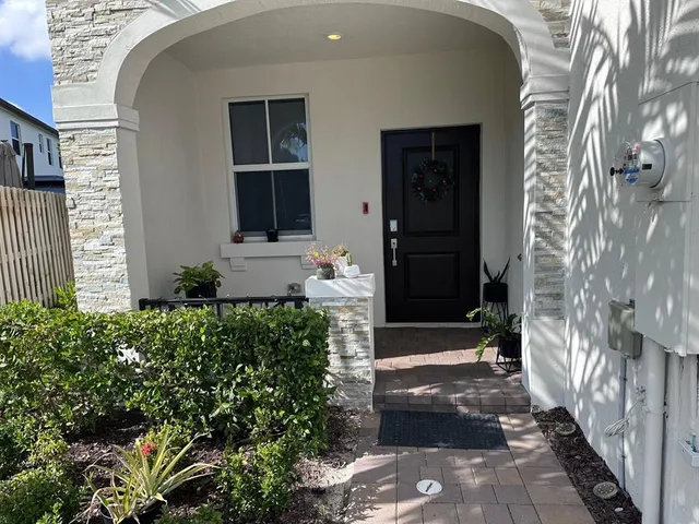 a front view of a house